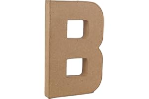 COUNTRY LOVE CRAFTS PAPIER MACHE Country Love Crafts 8.25-inch/ 20.5cm 3D Letter B Papier Mache, Beige