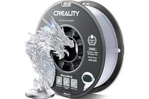 YOOPAI Creality Filamento PETG 1.75mm, Alta Resistenza, Inodore, Miglior Flusso, Filamento Stampante 3D, Alta Precisione 1.75mm +/- 0.03mm, 1KG PETG Trasparente