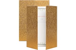 LONTG Urkundenhülle 2 Stück A4 Urkundenmappe mit Urkundenpapier Dreifach gefaltete Zertifikathülle Hardcover Zeugnismappe Zertifikat Halter Robust Zertifikatabdeckung für Abschluss Diplom Anerkennung