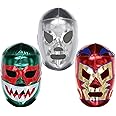 THREE MASK Pro-Quality Mexican Wresting Masks (3 Pack) | Authentic Lucha Libre Costume - Adult Size | Mascaras de Luchador Made in Mexico