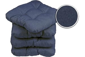 sunnypillow Cuscini Sedie Cucina Set da 4-40 x 40 x 8cm - Per uso Interno ed Esterno - Cuscini Sedia da Giardino Cuscini Coprisedie Cuscino - Blu
