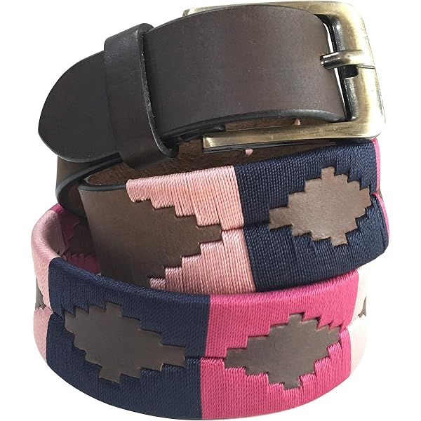 8243 Skinny Mens Womens Unisex Brown Leather Embroidered Polo Belt (105 Cm/ Carlos Diaz Skinny Mens Womens Unisex Brown Leather  main image 4