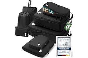 Compression Packing Cubes for Suitcases Packing Cubes Compression Set Waterproof Suitcase Organiser Bags for Travel Suitcase 