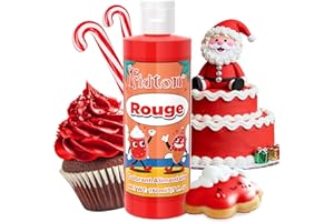 Colorant Alimentaire 160ml - Fidton Colorants Alimentaires Hautement Concentré de Grande Capacité pour la Décoration de Gâteaux, Colorant Alimentaire Liquide pour Fondant, Macarons, Muffins - Rouge