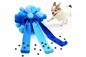Yikko Schnüffelball für Hunde, Interaktives Tragbares Hunde Schnüffelspielzeug Schnüffelteppich Puzzle Spielzeug Slower Food Training für Kleine Mittelgroße Haustier (Himmelblau)