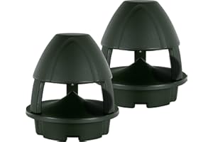 McGrey WPL-660GN BT Coppia Casse Acustiche Outdoor 360° - 2 casse attive 2 vie per giardino - Portata Bluetooth®: ca. 10 metri - Distribuzione sonora a 360° - Resistenti ad acqua e UV (IP56) - Verde