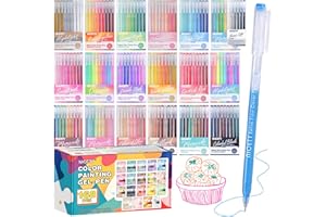 NICETY 168 Gel Pens for Colouring - Gel Pens Set 0.5mm Tip with 162 Shades (159 Colours + 3 White/3 Silver/3 Gold) for Professional Artists, Sketching & Journaling - Adults & Kids Craft Set