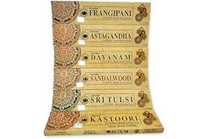 ROCK AND BABY Assortimento Naturale Organico Goloka Masala | Incenso Naturale Aromaterapia | Scatola 6 Confezioni da 15 g | Diverse Fragranze, Grande Durata, Aroma Delicato