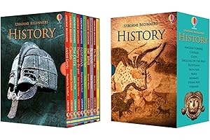 Usborne Beginners History 10 Books Collection Box Set (Stone Age, Iron Age, Egyptians, Ancient Greeks, Romans, Vikings, Castles & MORE!)
