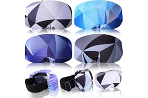 CIVANER 4 Pieces Ski Snowboard Goggle Cover Sleeve, Goggle Cover Microfiber Protective Lens Scratch Dust Protection for Travel Apres