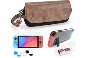 YK YOUNIK Younik Sac de Transport pour la Switch 2017, Mallette Switch avec bandoulière réglable, Kit Switch 14 en 1 avec Sac de Voyage et étui de Protection, Protecteur d'écran et Housses J-Con