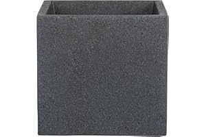 ‎SCHEURICH Scheurich C-Cube Pflanzgefäß Stony Black 40 cm, Höhe 33 cm
