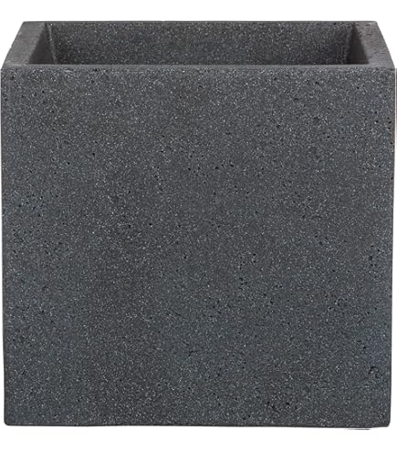 Vaso quadrato per esterni o interni 30x30x30h cm in polietilene tortora