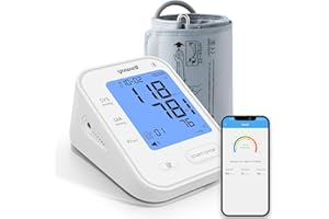 yuwell Smart Misuratore di Pressione Arteriosa da Braccio con Bluetooth, Sfigmomanometro per l'Uso Domestico | Bracciale Grande, Batteria Ricaricabile, App for iOS & Android (YE650AR)