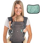 Infantino Flip Advanced 4-in-1 Baby Carrier Backpack with Bib, Ergonomic, Convertible, Adaptable Over the Years, for Newborns
