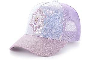 Fancyland ELSA Basecap Kinder Mädchen Jungen Glitzer-Trucker Cap Frozen 2 Eiskönigin Kinder Anna und ELSA Sonnenhut
