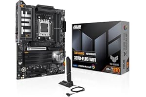 ASUS TUF Gaming X870-PLUS WiFi - Placa Base AMD ATX, 16+2+1(80A) etapas de Potencia, DDR5, PCIe 5.0 Compatible con GPU de última generación, 4X M.2, WiFi 7, USB4, USB 20 Gbps con PD Fast Charge