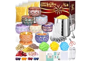 Vleuexe Kit para Hacer Velas,Navidad Kit de Fabricación para Velas,DIY Juego de Regalo para Velas,Kit Velas Aromaticas Fabricacion,manualidades velas Bricolaje,Regalos Originales,Frascos Velas,mechas