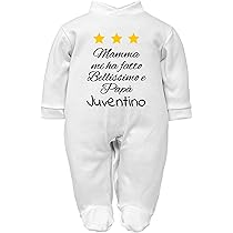 Body Neonato Divertente - Mamma Mi Ha Fatto Bellissimo Pap&agrave; Mi Ha Fatto Juventino - Regalo Perfecto Per Nascita E Compleanno