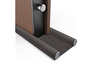 BABYBUNNY Bas de Porte Double Isolant, Boudin de Porte pour Portes Blindées, Isolants de Courants d'air pour Portes de Toutes Les Largeurs, Isolation Contre Le Froid, l’Humidité, et Le Bruit (Gris Tourterelle)