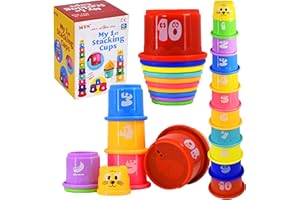 MTS Baby 11 Piece Stacking Cups Stackers Pre-school Learning Toy Stacking Tower Pyramid