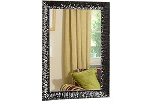 GaviaStore – Julie Nero 70x50 cm - Specchio da parete moderno (18 formati e colori) grand arred casa art home decor soggiorno modern sala paret camera bagno cucina ingresso