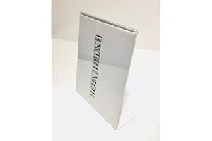 Extrumol - Espositore verticale inclinato - Metacrilato - Supporto trasparente da 2 mm - Per menù, poster, prezzi e foto - Uso commerciale e decorativo - DIN A7, 105mmx74mm