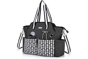 CURMIO Sac d'infirmière, sac de fournitures médicales portable avec bandoulière pour les visites à domicile, les études cliniques, les soins de santé, sac uniquement, Noir