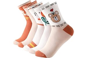 Balseti Calcetines Estilo Sport para Mujer, Pack de 6 Pares de Calcetines Divertidos para Mujer, Talla Única 35-41