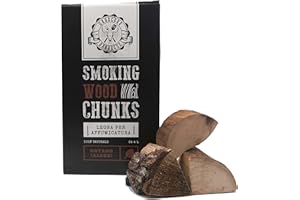 HARDCORE BARBECUE EST 2015 BBQ CHUNK ONTANO - ALDER - Leña para ahumar Hardcore Barbacoa - Piezas de madera para ahumar - Aproximadamente 1,5 kg