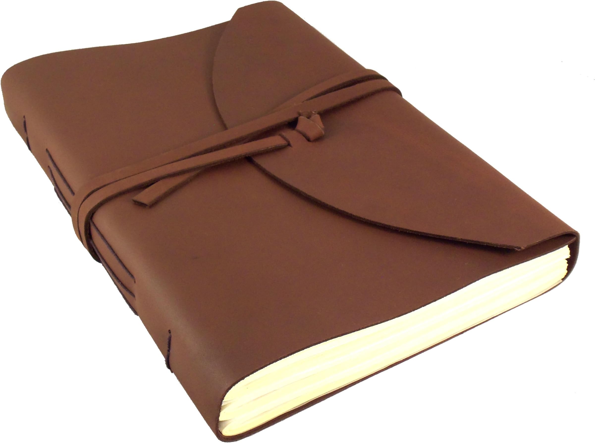 Rustic Ridge LeatherLarge Genuine Leather Legacy Journal / Sketchbook with Gift Box - 400 Pages - 23cm x 30cm - Rich Dark Brown