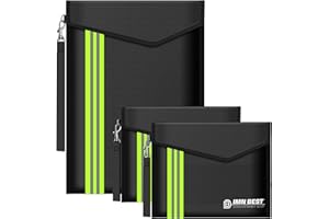 ImnBest Pochette ignifuge et imperméable - Porte-documents ignifuge pour porte-documents A4, passeport, objets de valeur (noir 3)
