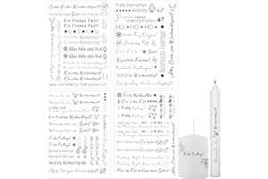 Bolosa 4 Stück Kerzentattoos, Kerzentattoos Weihnachten, Kerzen Tattoo, Weihnachten Deko, Wasserschiebefolie Kerzen, Weihnachten D