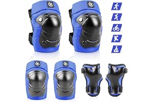 ‎VALUETALKS ValueTalks Kinder Knieschoner Schoner Inliner für Kinder 6er Set Größe S für Kinder von 3-8 Jahren CE-Zertifiziert Kinder Schützer für Skateboard Roller Skaten Fahren Outdoor Sport