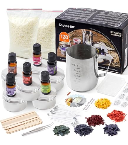 JelyArt Kerzenherstellung Set - Mit Elektrischem Wachsschmelzer 900ml & Zubehör