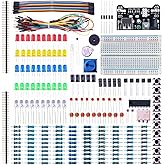 ELEGOO Electronic Fun Kit Breadboard Kabel Widerstand Kondensator LED Potentiometer für Elektronik Learning Kit, Kompatibel m