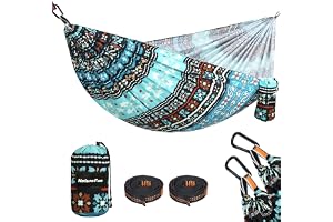 NATUREFUN Ultralätt resehängmatta | 300 kg lastkapacitet, andningsbar, snabbtorkande bärbar hängmatta (275 x 140 cm)
