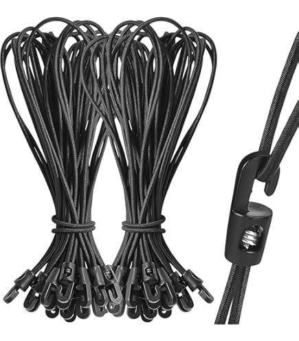 COM-FOUR® Set Di Tenditori In Gomma Da 10 Pezzi - Tenditori Per Bagagli - Espansori Con Ganci - Cinghie Elastiche Per Il Fissaggio Del Carico - Cinghia Di Tensione