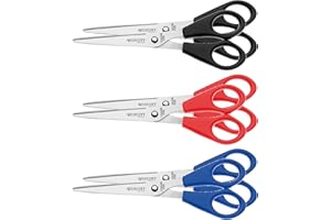 ‎WESTCOTT Westcott E-31031 00-I Scheren-Set Büro mit Kunststoffgriff, 15 cm, 18 Stück, schwarz/blau/rot