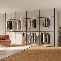 Pamo Freistehende Kleiderstange Industrial - LAS 2 Black Garderobe