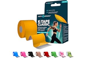 RPM Power Taśma kinezjologiczna (klasyczna) – taśma sportowa, bez lateksu, wodoodporna taśma do mięśni i stawów, idealna do uprawiania sportu, bólu mięśni i rehabilitacji