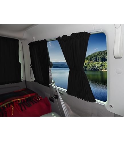 BREMER SITZBEZÜGE Gordijnen, zonwering, compatibel met VW T4 Transporter Caravelle lange wielbasis met achterklep of vleugeldeuren, grijs, campingaccessoires, camper 712 BREMER SITZBEZÜGE Gordijnen, zonwering, compatibel met VW T4 Transporter Caravelle lange wielbasis met achterklep of vleugeldeuren, grijs, campingaccessoires, camper 712