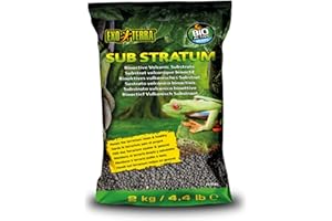 Exo Terra Sub Stratum, bioaktives vulkanisches Substrat, Substrat für Terrarien, für einen sauberen und gesunden Lebensraum im Terrarium, 2kg
