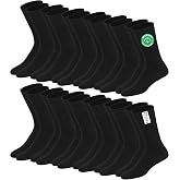 SOXCO Men's Cotton Calf High Socks 12 Pair Pack