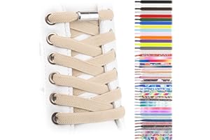 SULPO Lacci scarpe elastici con chiusura rapida in metallo - Lacci scarpe senza legatura - Lacci piatti in silicone senza nodo per adulti e bambini - Stringhe elastiche per scarpe