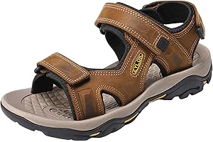 ZYLDK Sports Outdoor Sandals Summer Men's Beach Shoes Casual Sandals for Men Shoes Leather Trekking Walking Hiking