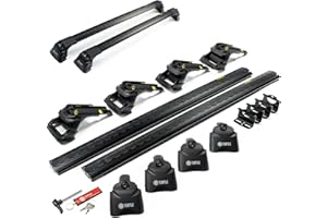 CHROMEMASTER Turtle AIR3 | Galerie de Toit, Barres de Toit | Compatible avec Peugeot Partner 2018-; pour Le Montage de coffres de Toit, de Porte-vélos, d’échelles | Structure en Aluminium Durable