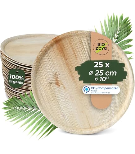 Piatti Pizza Biodegradabili E Compostabili - 50 Pezzi Da 33 Cm - Polpa Di Cellulosa Bianca - Certificati EN13432