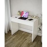 L&uuml;kens Mobilya &Ccedil;alışma Masası Makyaj Masası Beyaz | 1 &Ccedil;ekmeceli Teleskopik Raylı | E1 Suntalam | 90x75x50 cm | Ev Ofis Yatak 