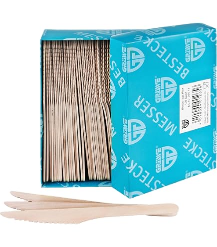 GRÄWE Einwegbesteck Holzgabeln, 100 Stück, Holzbesteck, umweltfreundlich aus Holz, biologisch abbaubar Küche, Haushalt & Wohnen